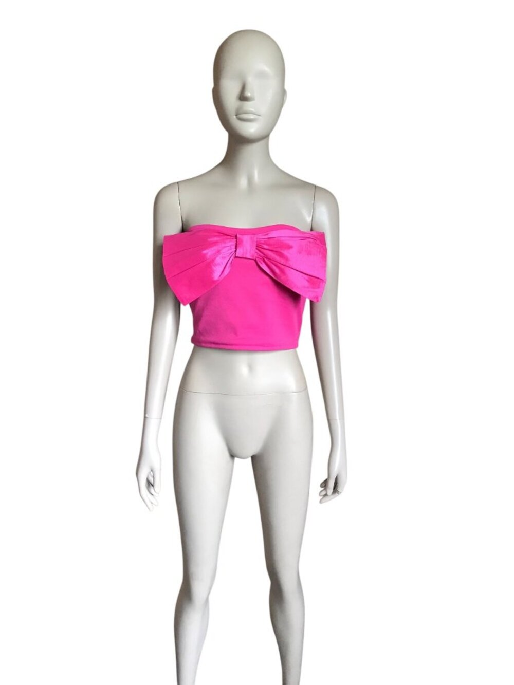 NWT Thirty Thirty Pink Bow Strapless Crop Top